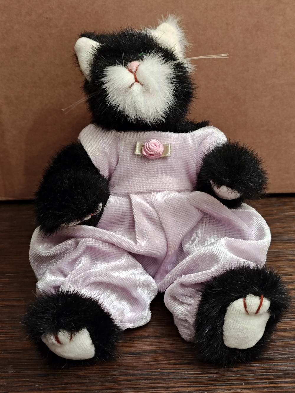 1993 VINTAGE TY BEANIE BABY GREEN EYED CAT NAMED "PURRCY"  PLUSH/STUFFED ANIMAL